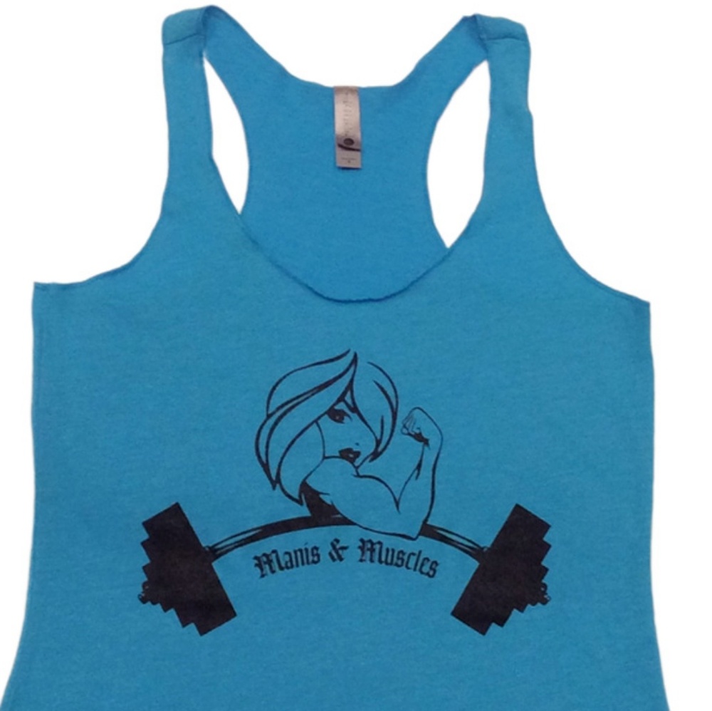 🔥NEXT LEVEL Vintage Turquoise Racerback Tank